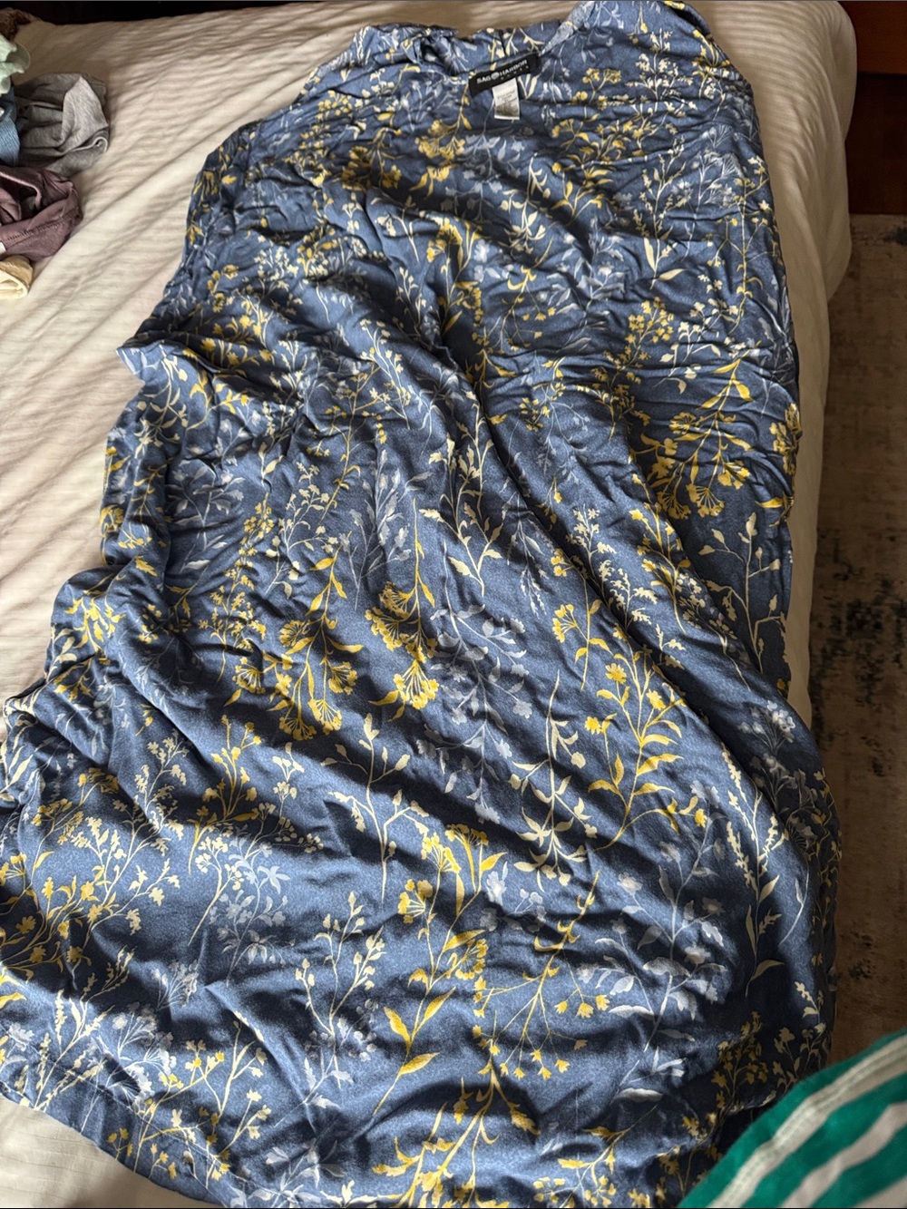 Sag Harbor Blue and Yellow Floral Dress